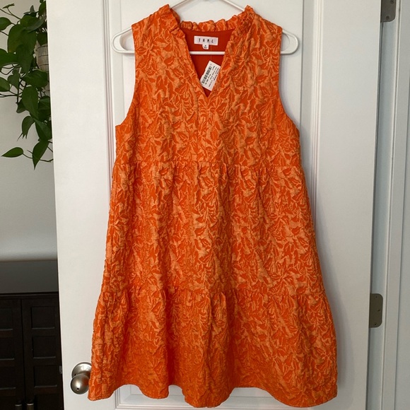 THML orange tiered babydoll dress - Picture 2 of 10